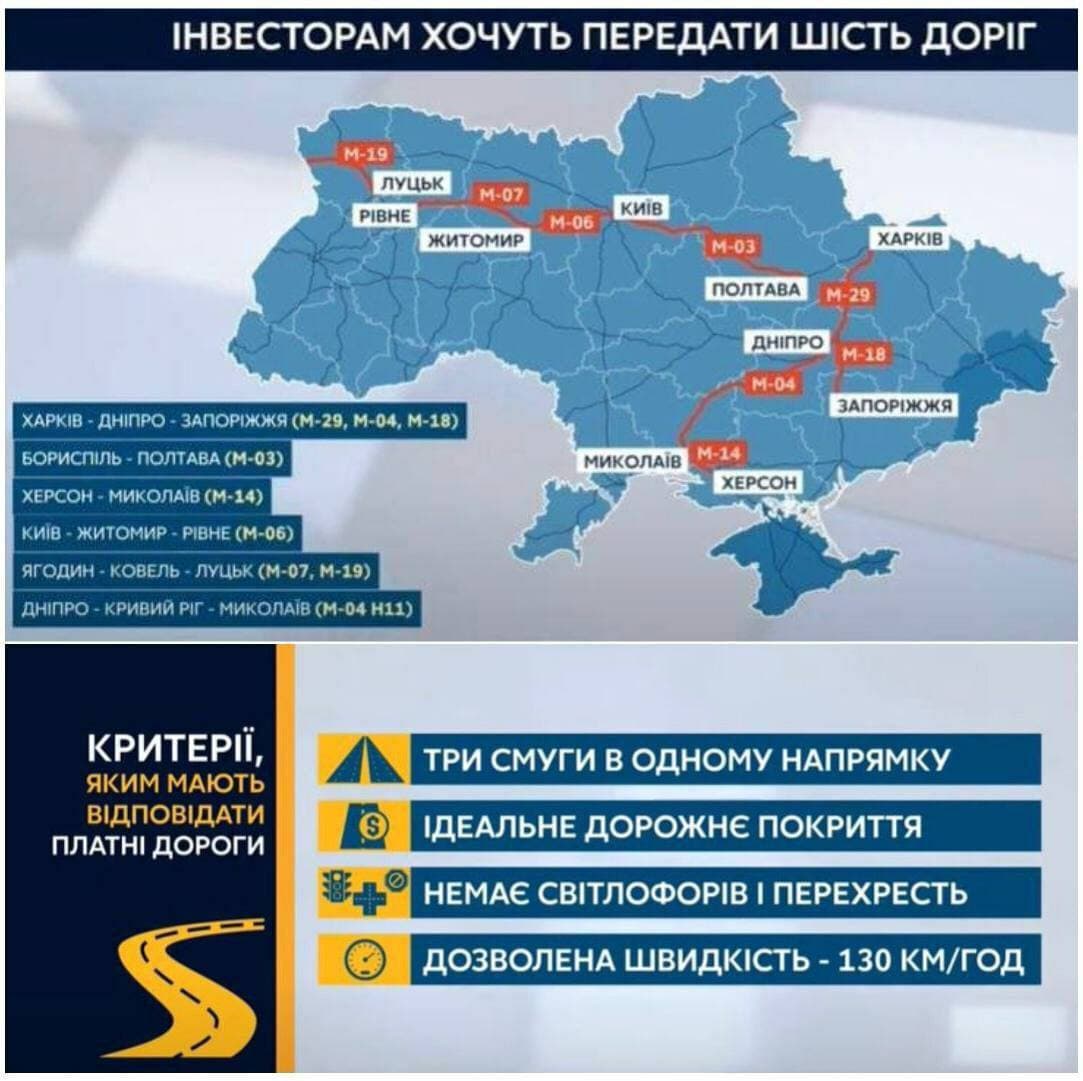 Запорожская трасса вошла в перечень дорог с платными участками